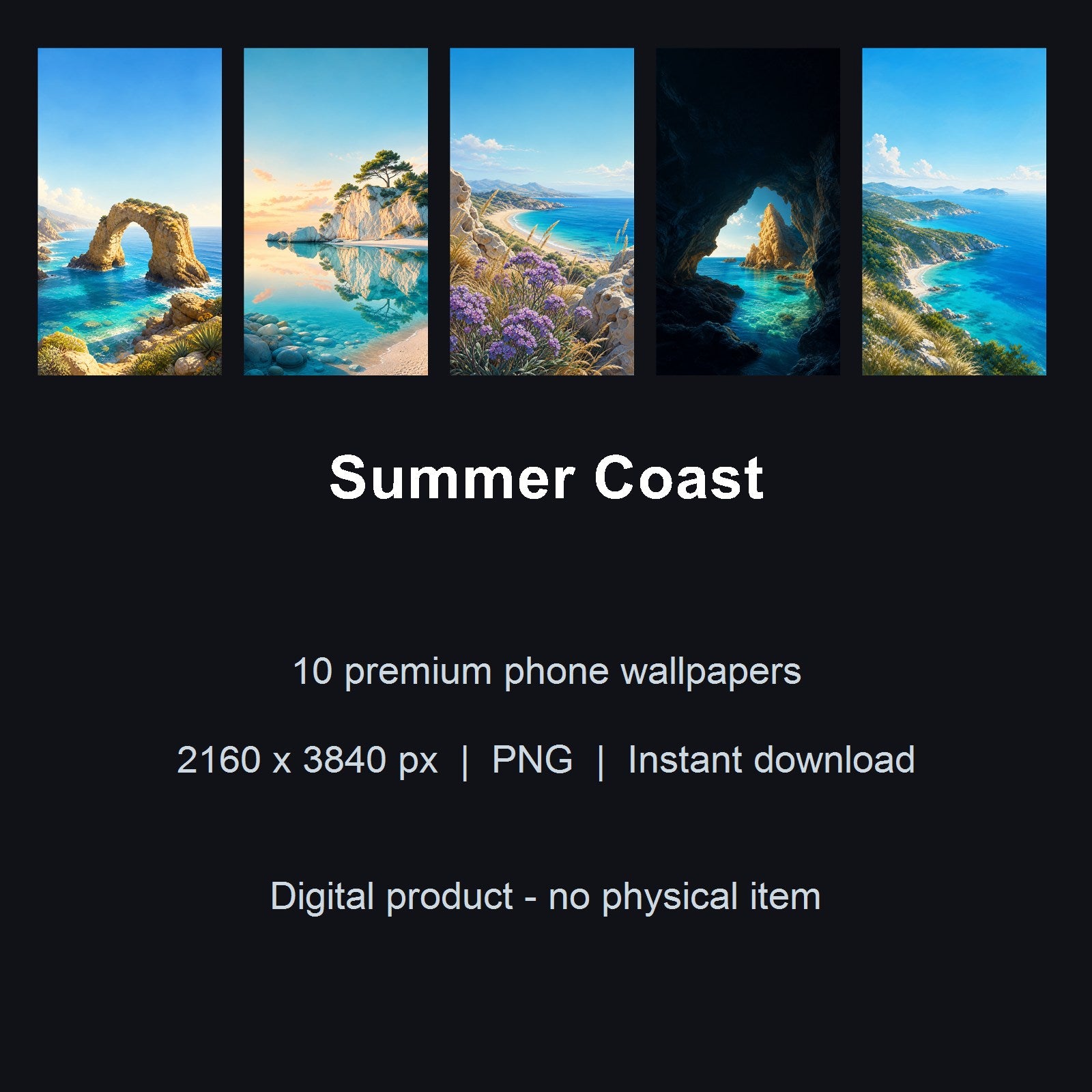 Summer Coast – 10 Premium Phone Wallpapers