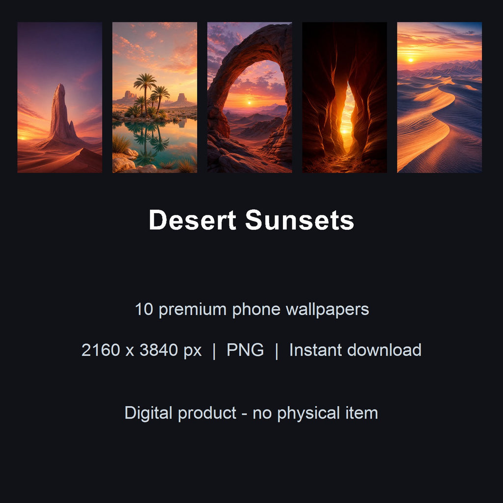 Desert Sunsets – 10 Premium Phone Wallpapers