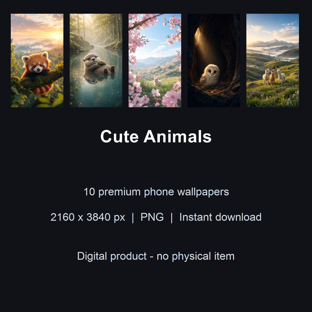 Cute Animals – 10 Premium Phone Wallpapers