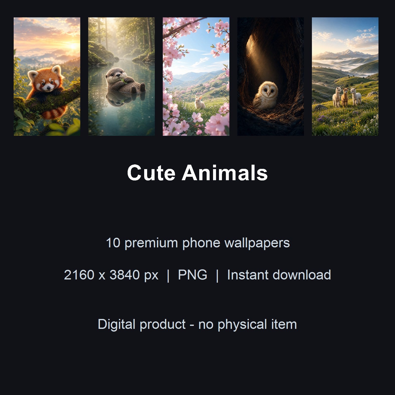 Cute Animals – 10 Premium Phone Wallpapers