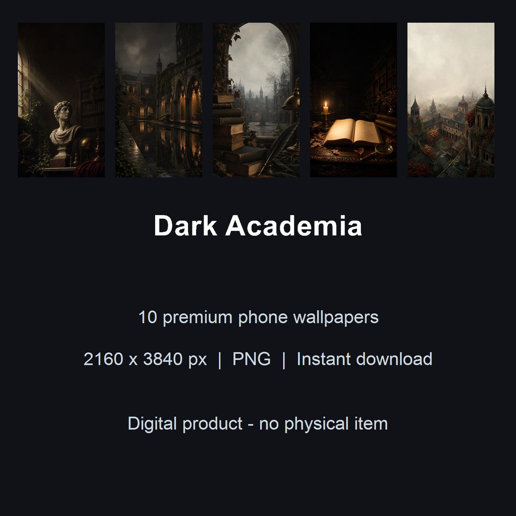 Dark Academia – 10 Premium Phone Wallpapers