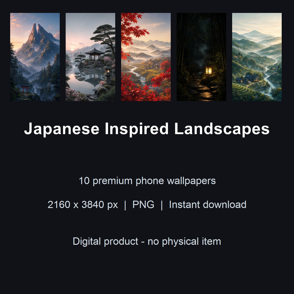 Japanese Inspired Landscapes – 10 Premium Phone Wallpapers