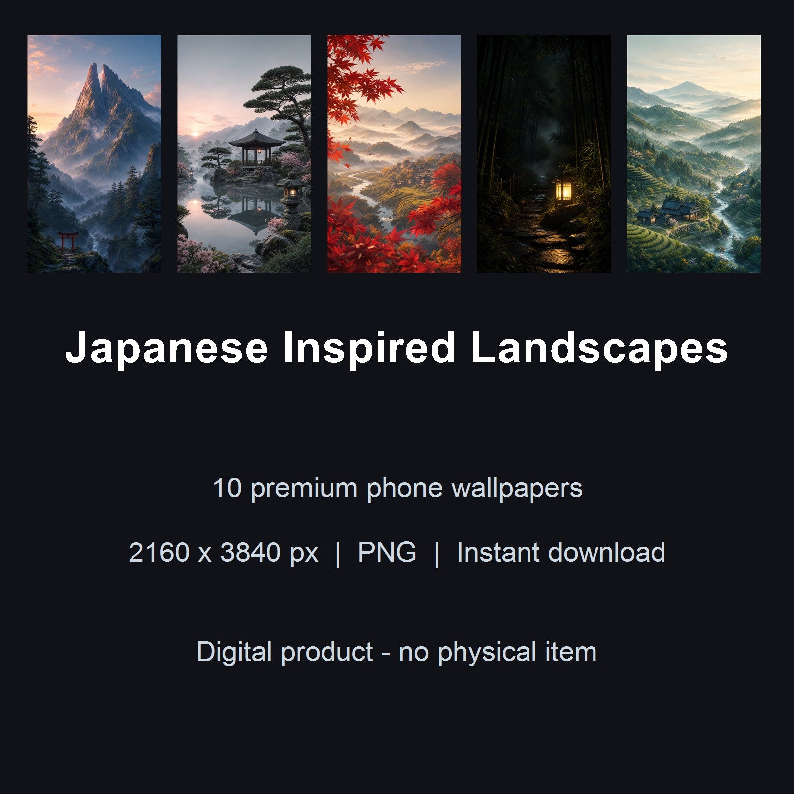 Japanese Inspired Landscapes – 10 Premium Phone Wallpapers