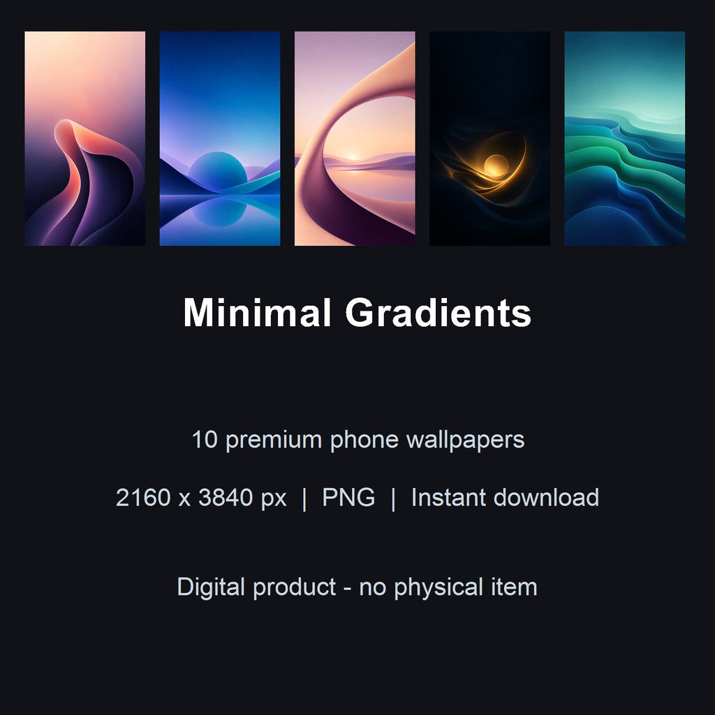 Minimal Gradients – 10 Premium Phone Wallpapers