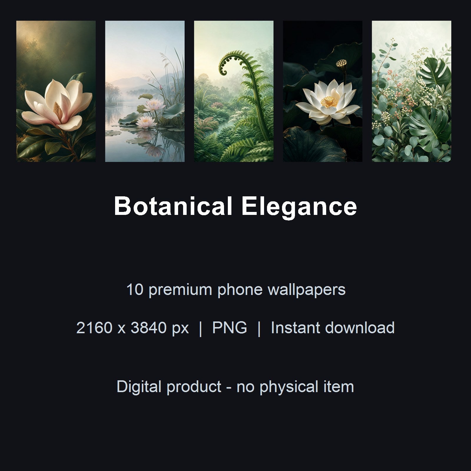Botanical Elegance – 10 Premium Phone Wallpapers