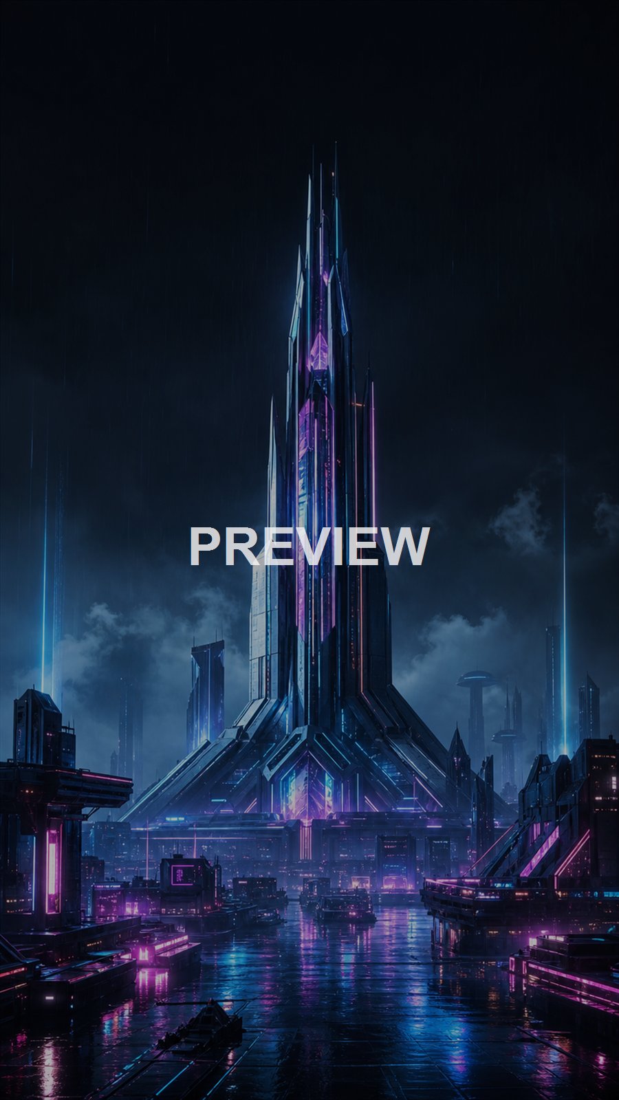 Neon Cyber Cities – 10 Premium Phone Wallpapers