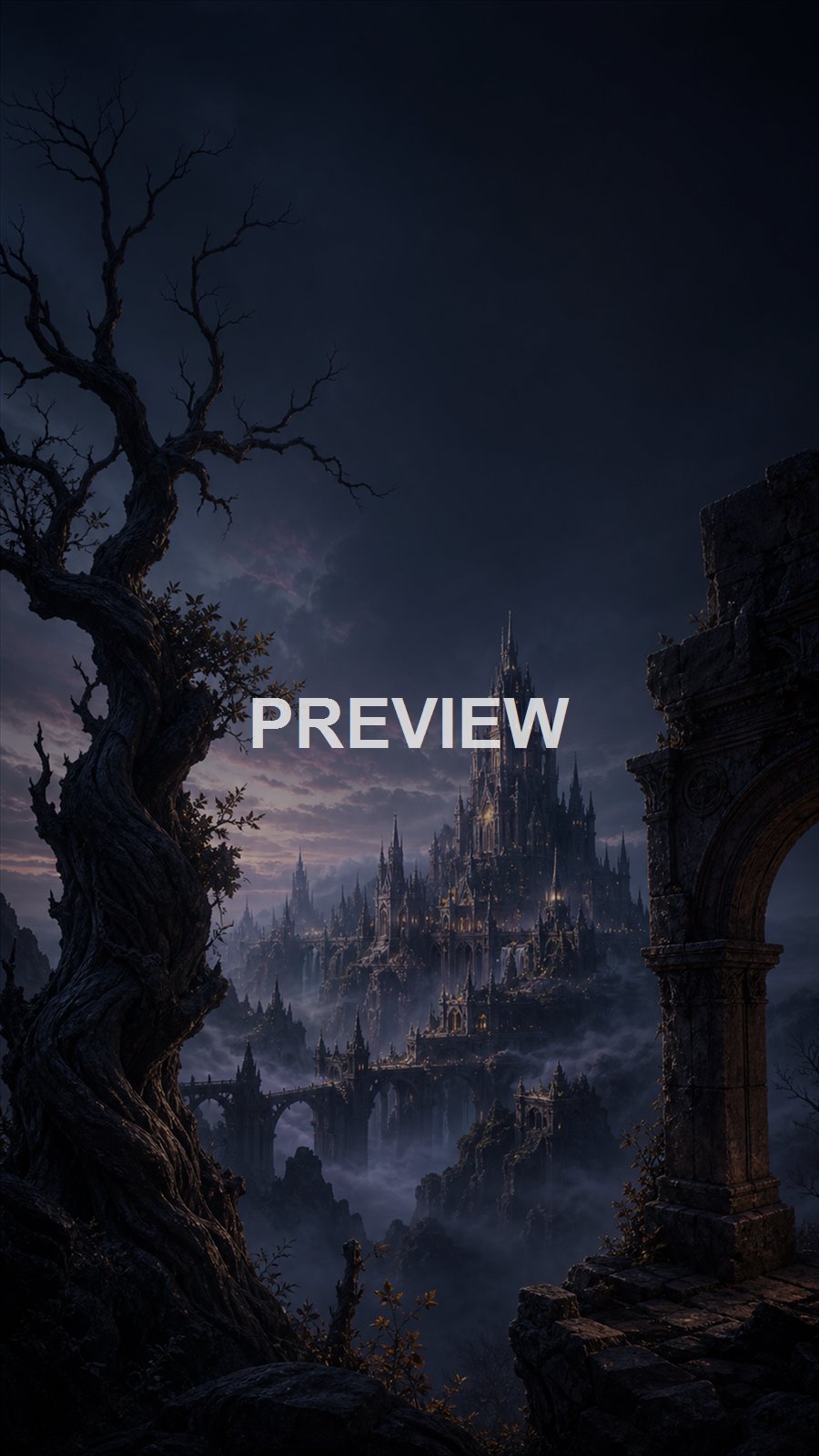 Dark Fantasy Citadels – 10 Premium Phone Wallpapers
