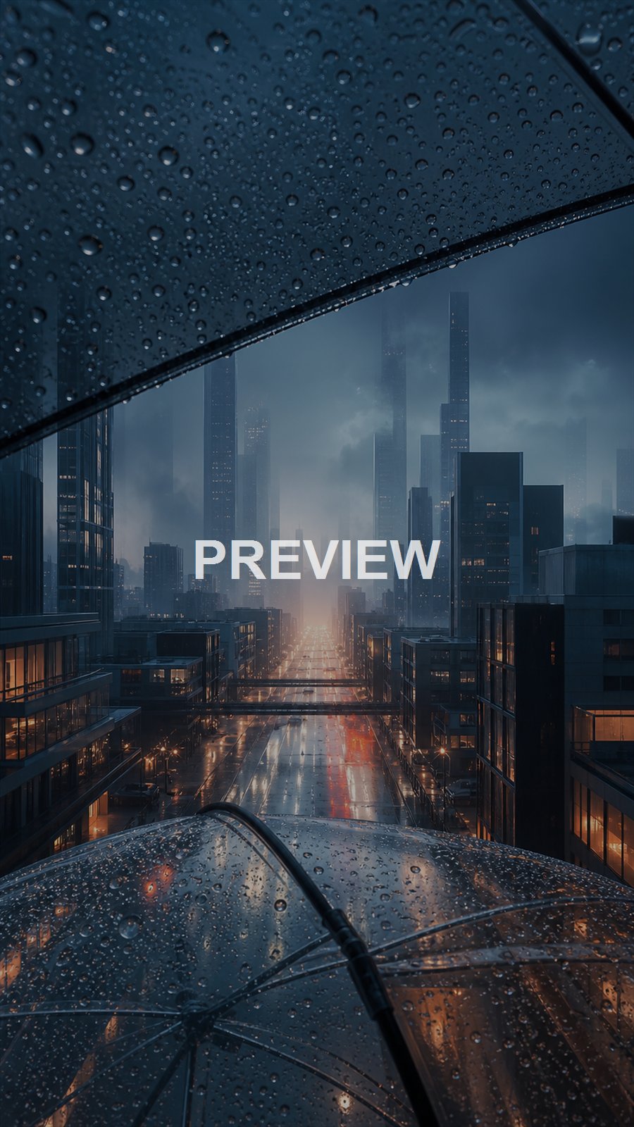 Rainy City Nights – 10 Premium Phone Wallpapers