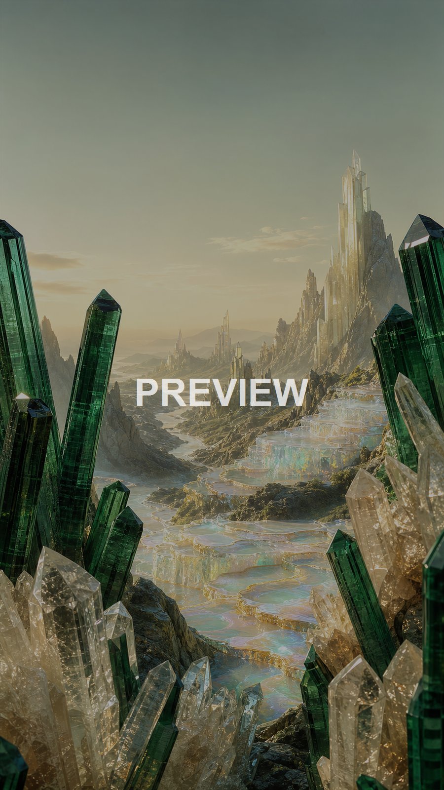 Crystal Worlds – 10 Premium Phone Wallpapers