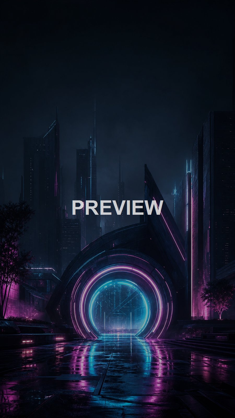 Neon Cyber Cities – 10 Premium Phone Wallpapers