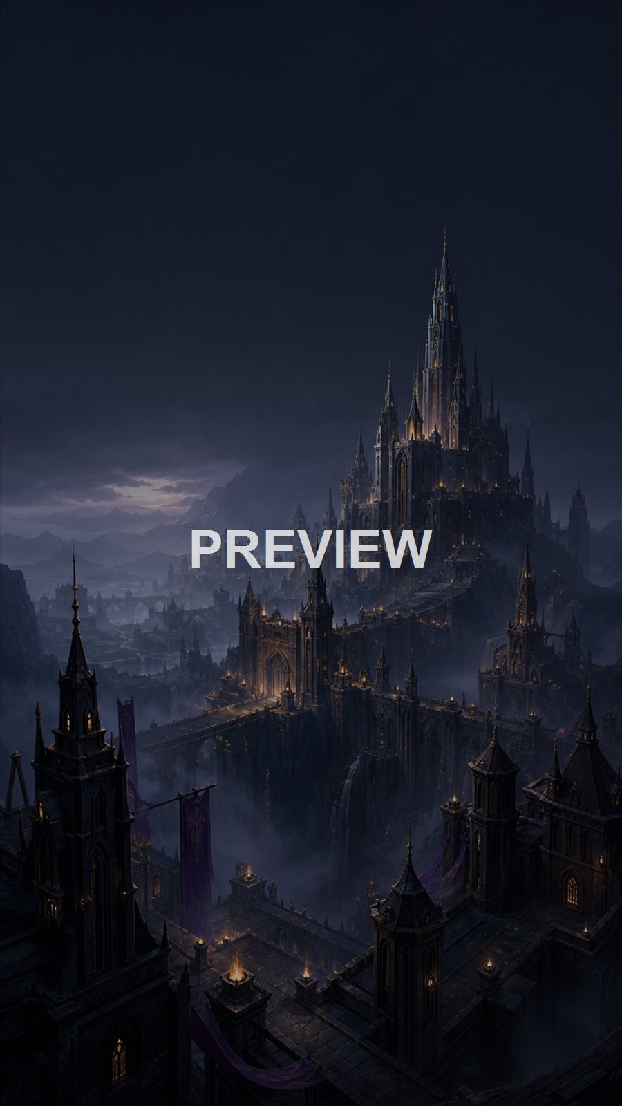 Dark Fantasy Citadels – 10 Premium Phone Wallpapers
