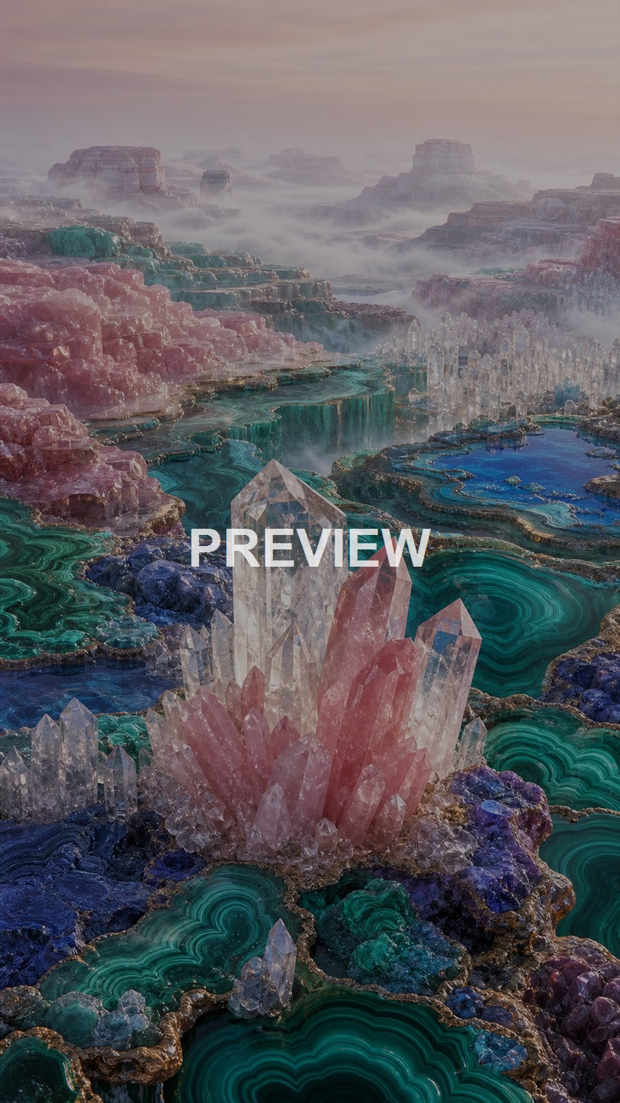 Crystal Worlds – 10 Premium Phone Wallpapers