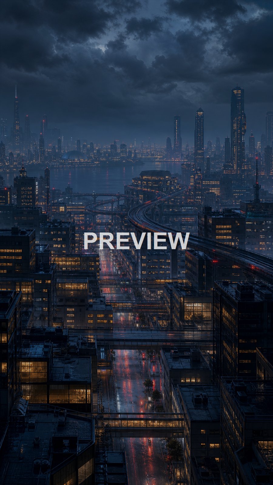 Rainy City Nights – 10 Premium Phone Wallpapers