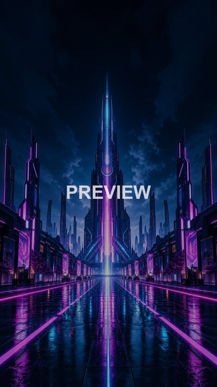 Neon Cyber Cities – 10 Premium Phone Wallpapers