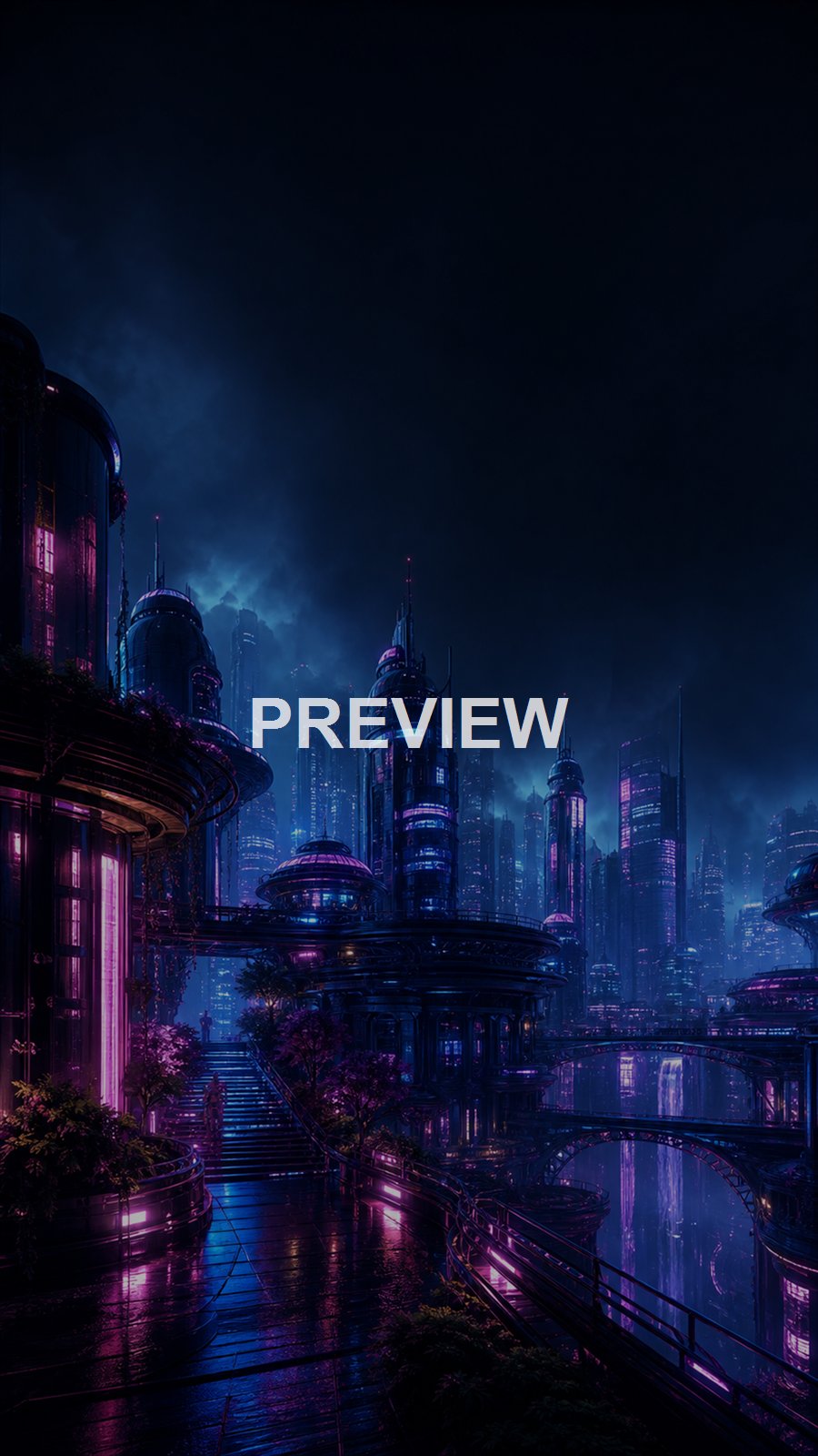 Neon Cyber Cities – 10 Premium Phone Wallpapers
