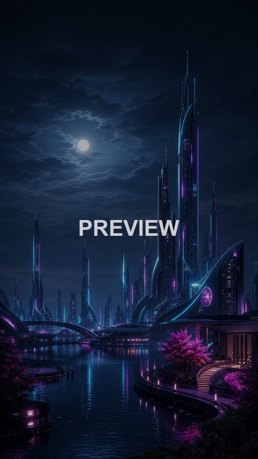 Neon Cyber Cities – 10 Premium Phone Wallpapers