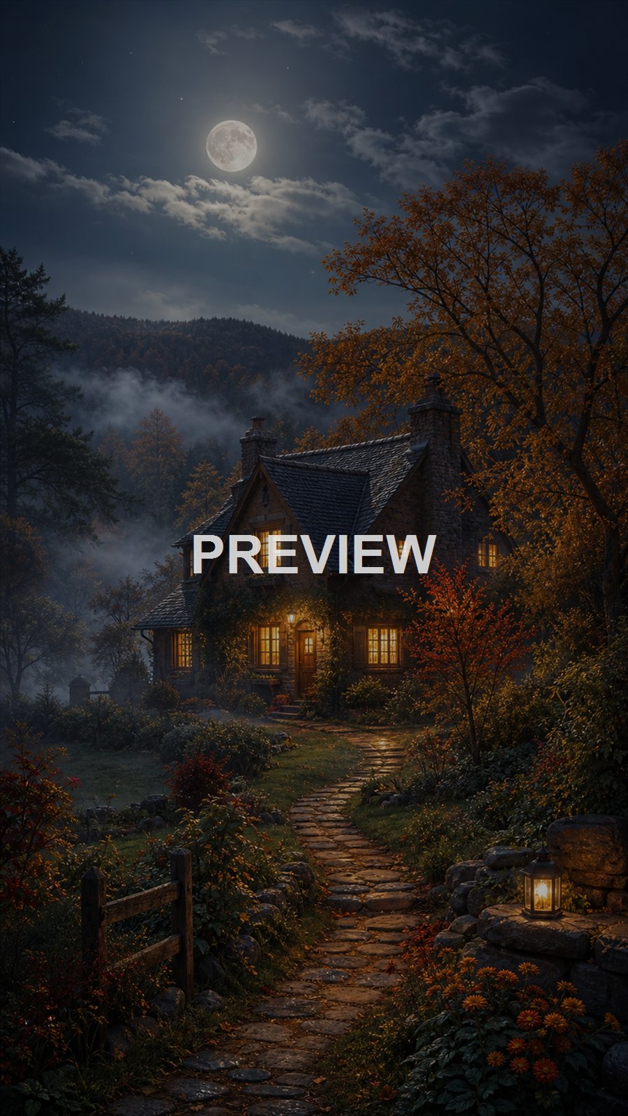 Cozy Autumn Cottages – 10 Premium Phone Wallpapers