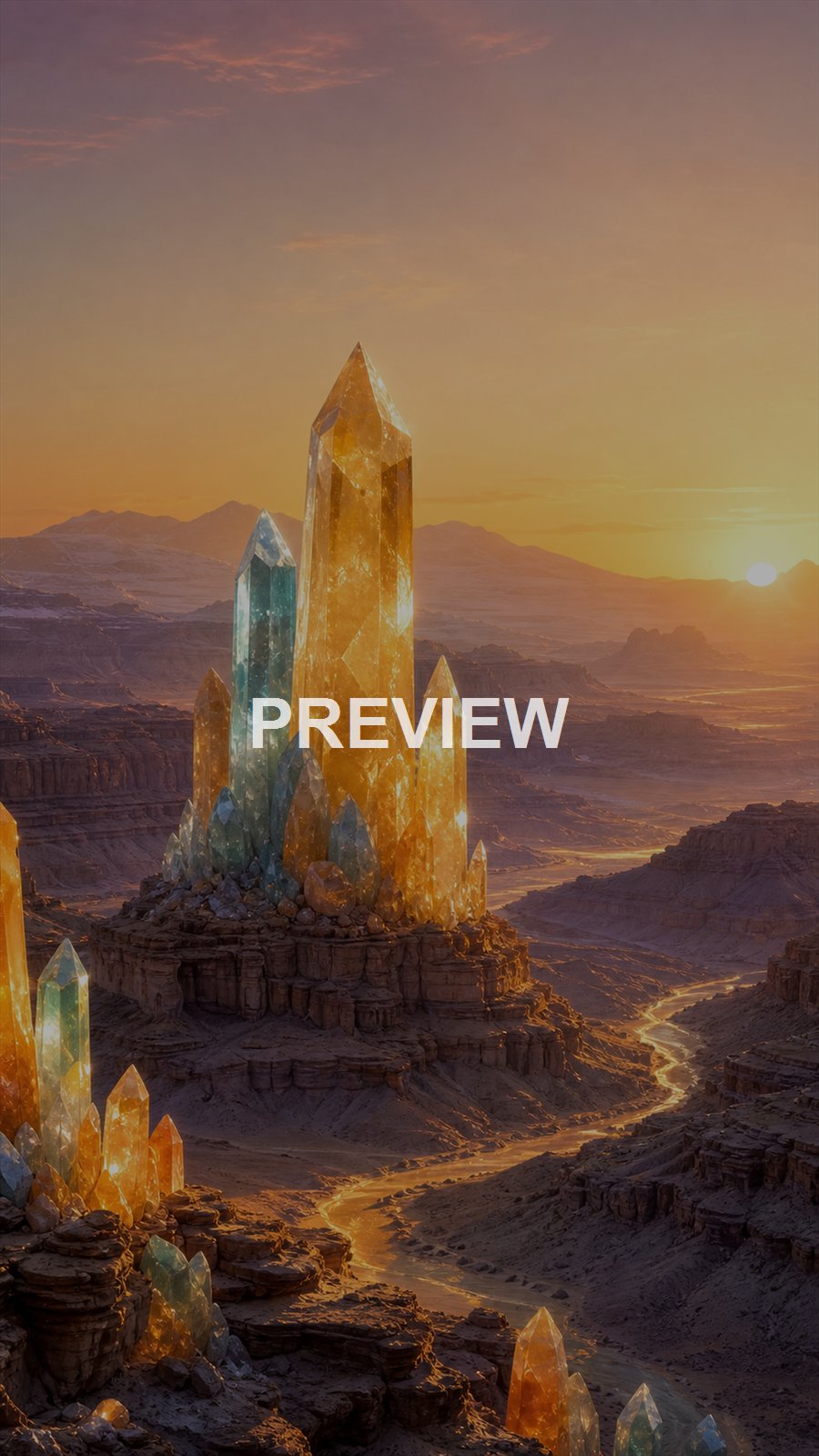 Crystal Worlds – 10 Premium Phone Wallpapers