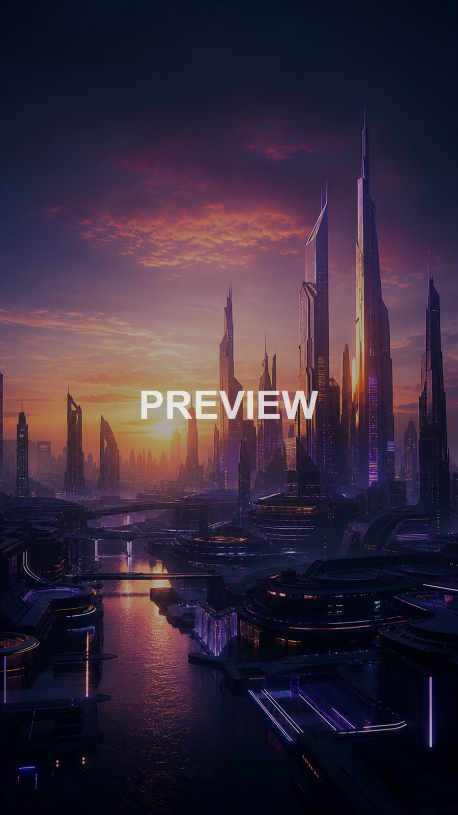 Neon Cyber Cities – 10 Premium Phone Wallpapers