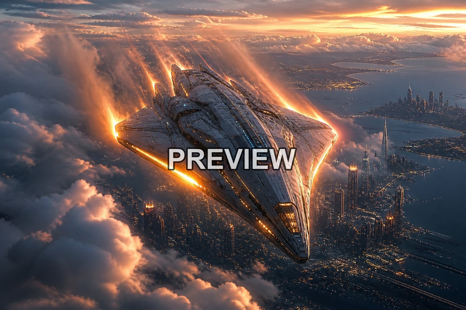 Spaceship Voyages – 10 Desktop & Phone Wallpaper Bundle