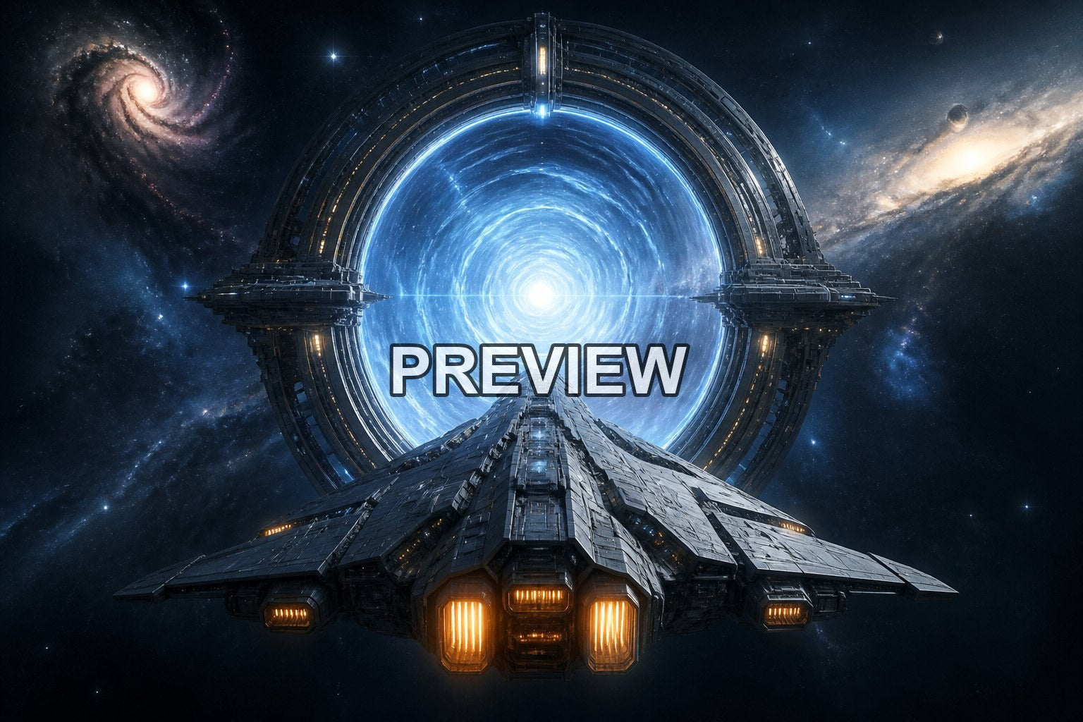 Spaceship Voyages – 10 Desktop & Phone Wallpaper Bundle