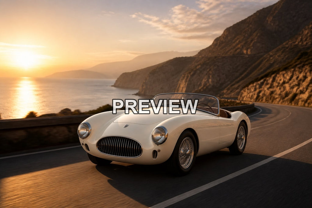 Classic Roadsters on Coastal Roads – 10 Desktop & Phone Wallpaper Bundle – preview 1