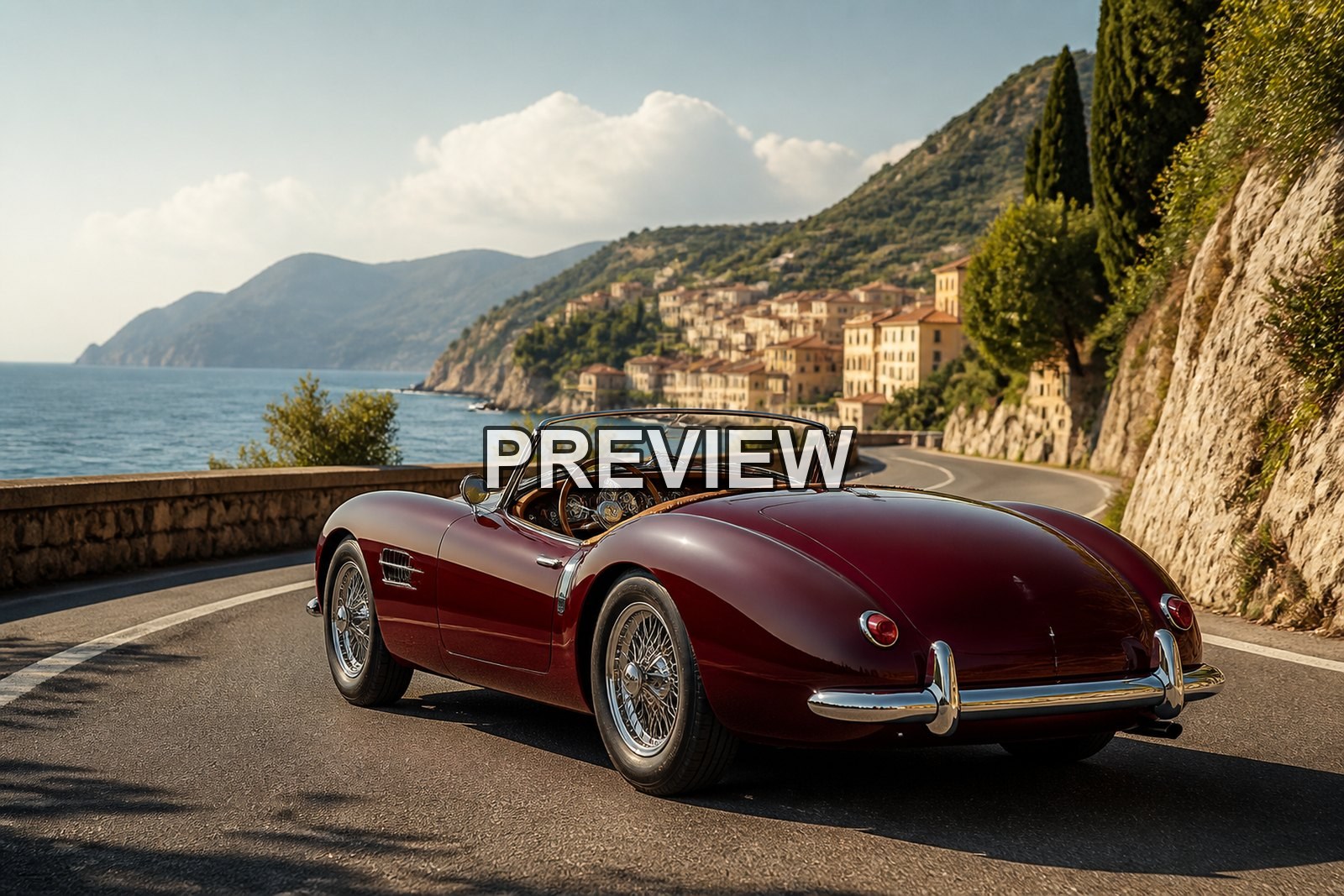 Classic Roadsters on Coastal Roads – 10 Desktop & Phone Wallpaper Bundle – preview 2