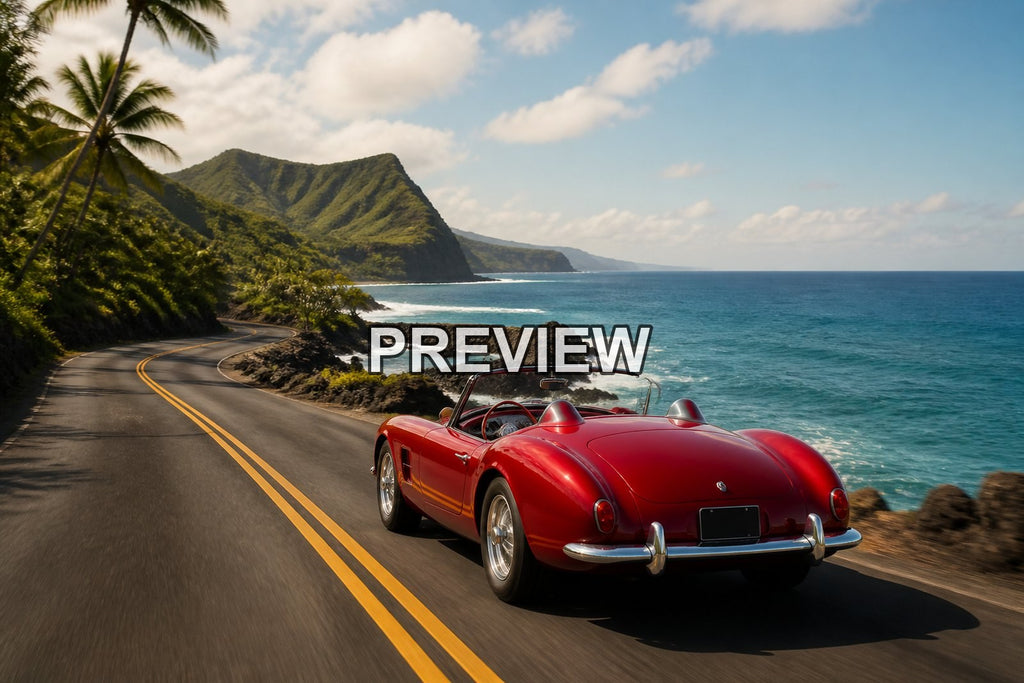 Classic Roadsters on Coastal Roads – 10 Desktop & Phone Wallpaper Bundle – preview 9