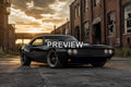 Muscle Cars in Industrial Halls – 10 Desktop & Phone Wallpaper Bundle – preview 1