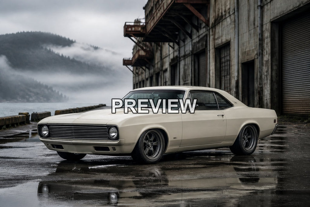 Muscle Cars in Industrial Halls – 10 Desktop & Phone Wallpaper Bundle – preview 7