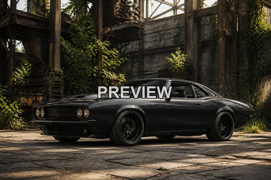Muscle Cars in Industrial Halls – 10 Desktop & Phone Wallpaper Bundle – preview 8