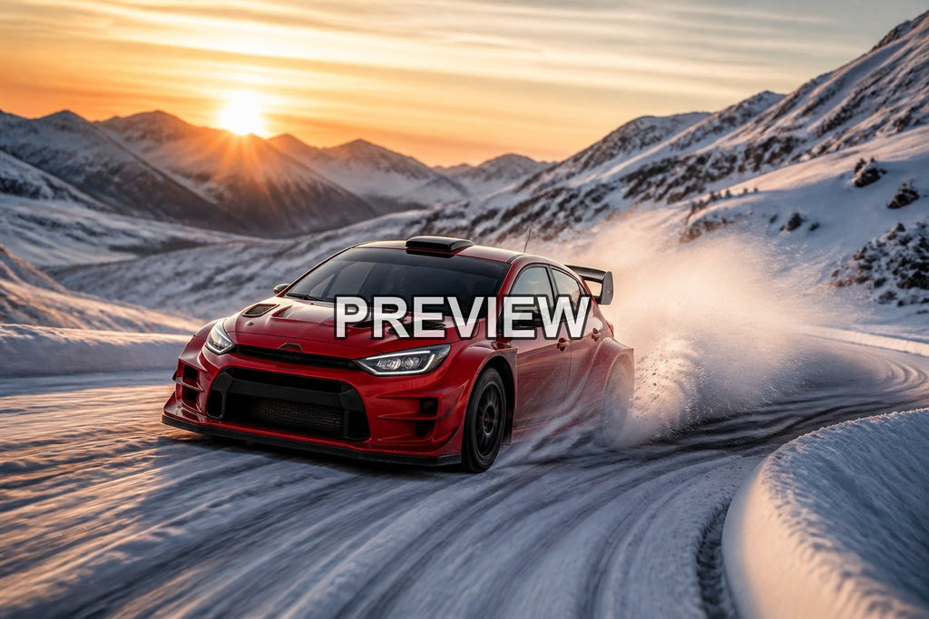 Rally Cars in Snow and Ice – 10 Desktop & Phone Wallpaper Bundle – preview 1