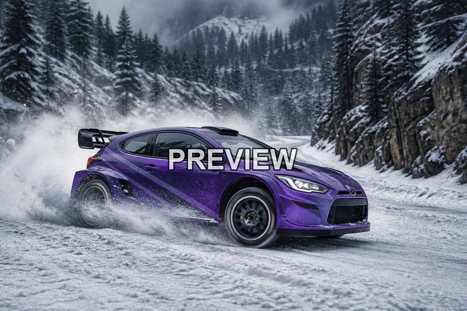 Rally Cars in Snow and Ice – 10 Desktop & Phone Wallpaper Bundle – preview 9