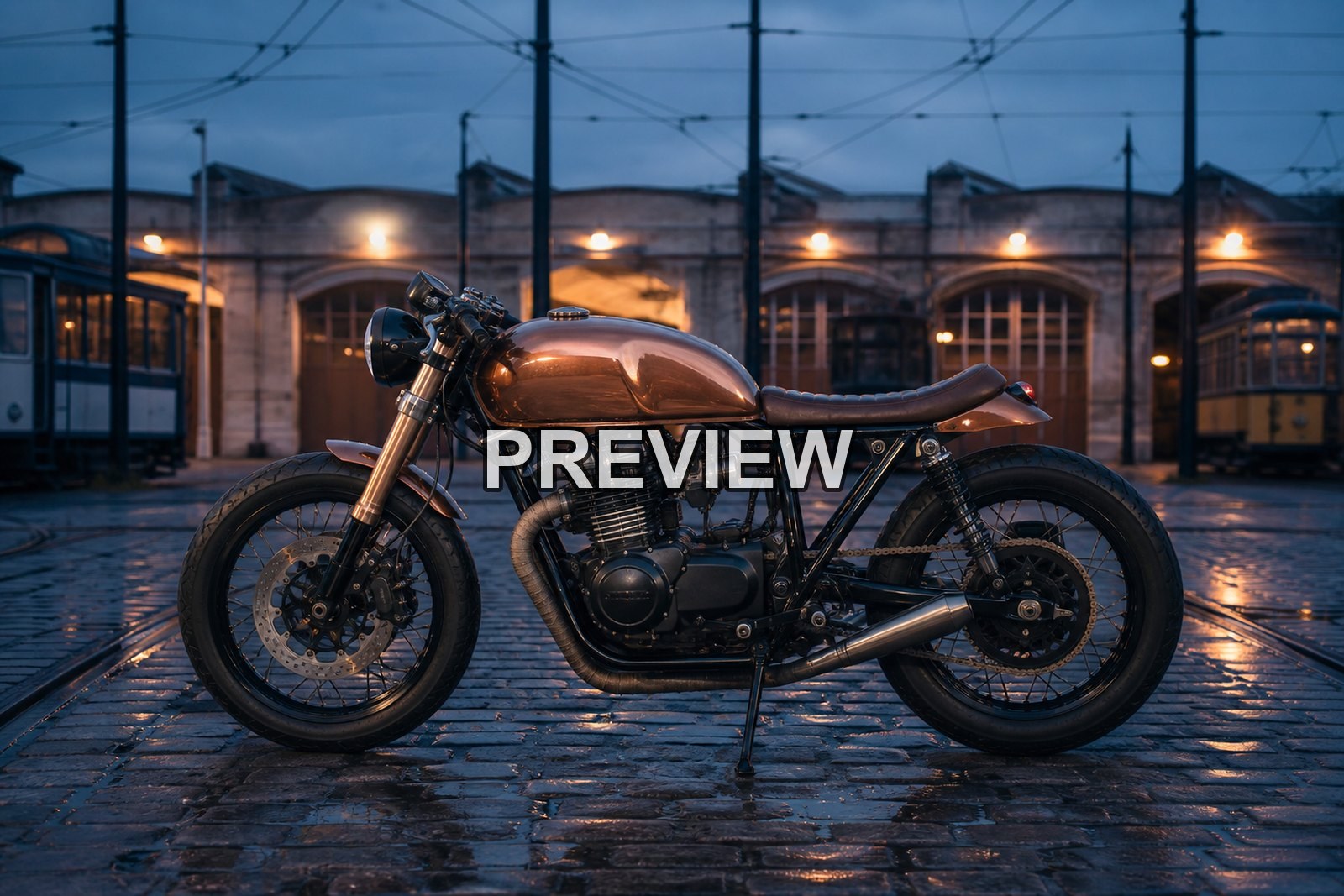 Urban Cafe Racers – 10 Desktop & Phone Wallpaper Bundle – preview 8