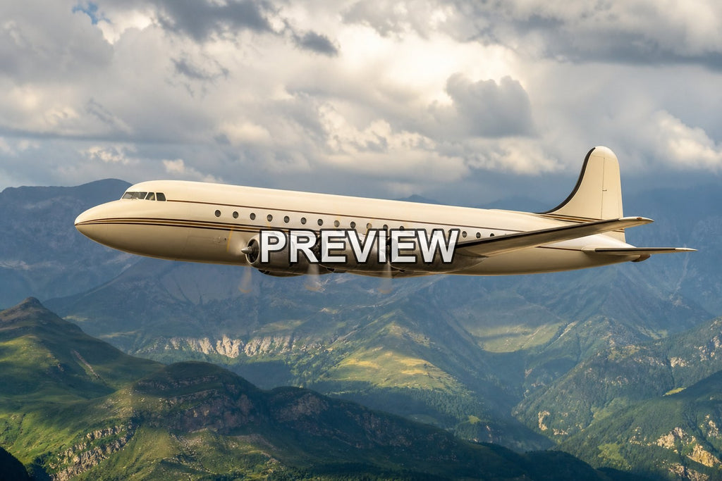 Retro Passenger Planes over Mountains – 10 Desktop & Phone Wallpaper Bundle – preview 2