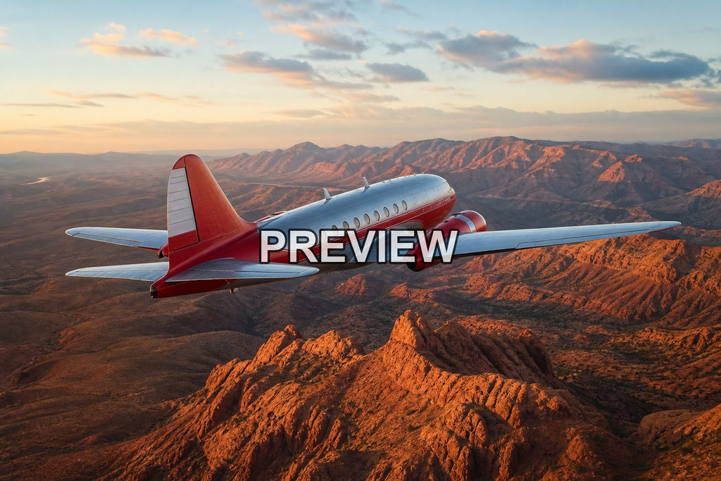 Retro Passenger Planes over Mountains – 10 Desktop & Phone Wallpaper Bundle – preview 3