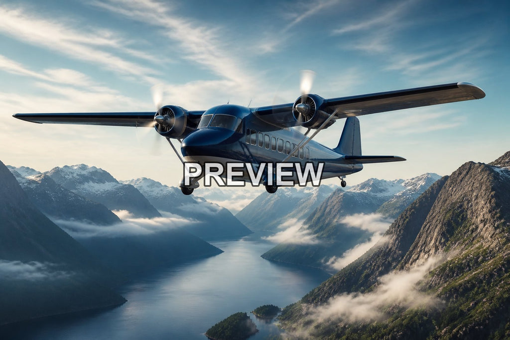 Retro Passenger Planes over Mountains – 10 Desktop & Phone Wallpaper Bundle – preview 4