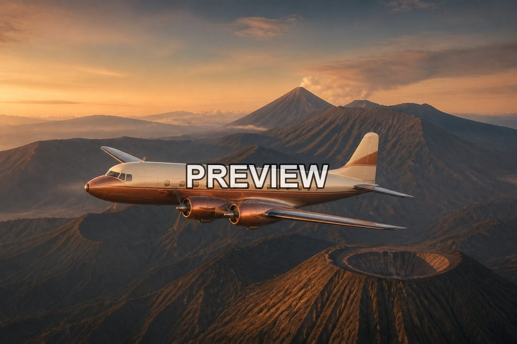 Retro Passenger Planes over Mountains – 10 Desktop & Phone Wallpaper Bundle – preview 5