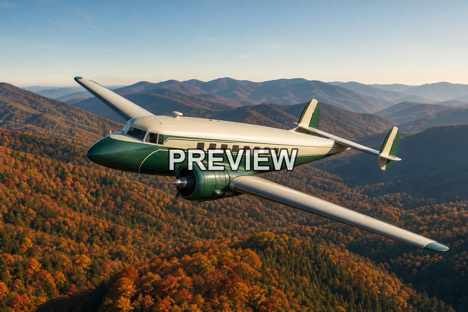 Retro Passenger Planes over Mountains – 10 Desktop & Phone Wallpaper Bundle – preview 6