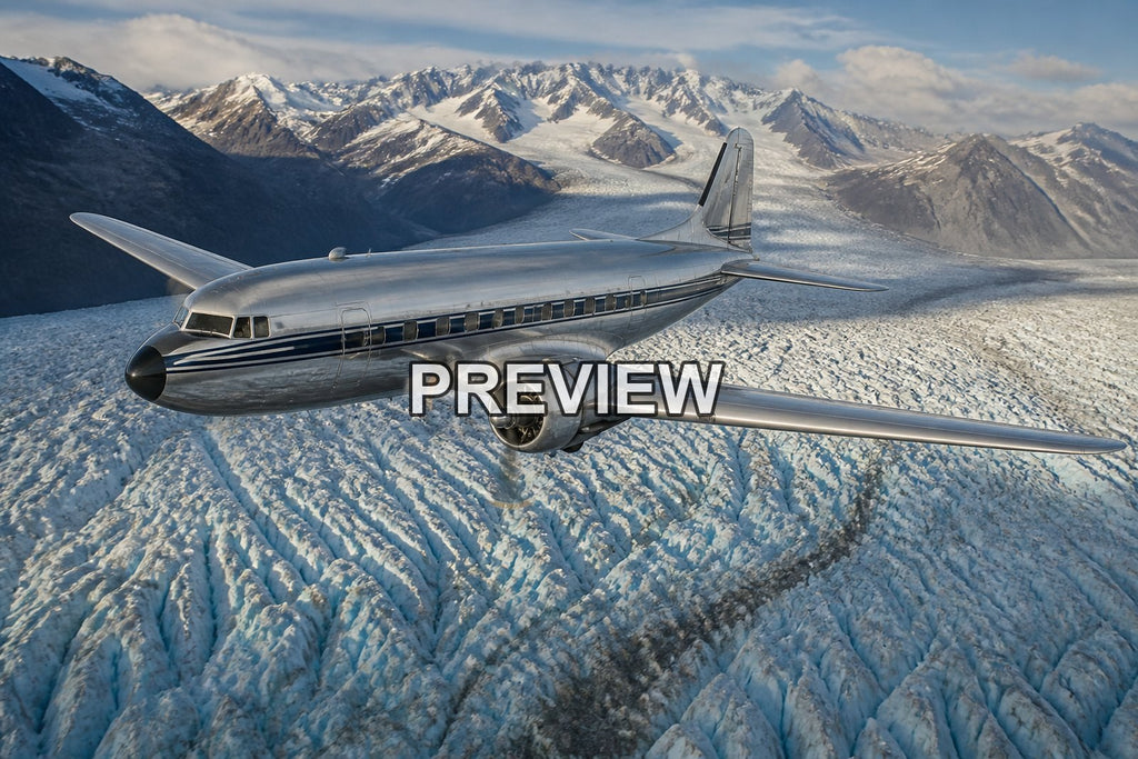 Retro Passenger Planes over Mountains – 10 Desktop & Phone Wallpaper Bundle – preview 7