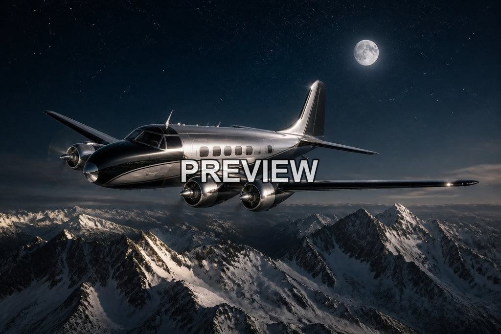 Retro Passenger Planes over Mountains – 10 Desktop & Phone Wallpaper Bundle – preview 10