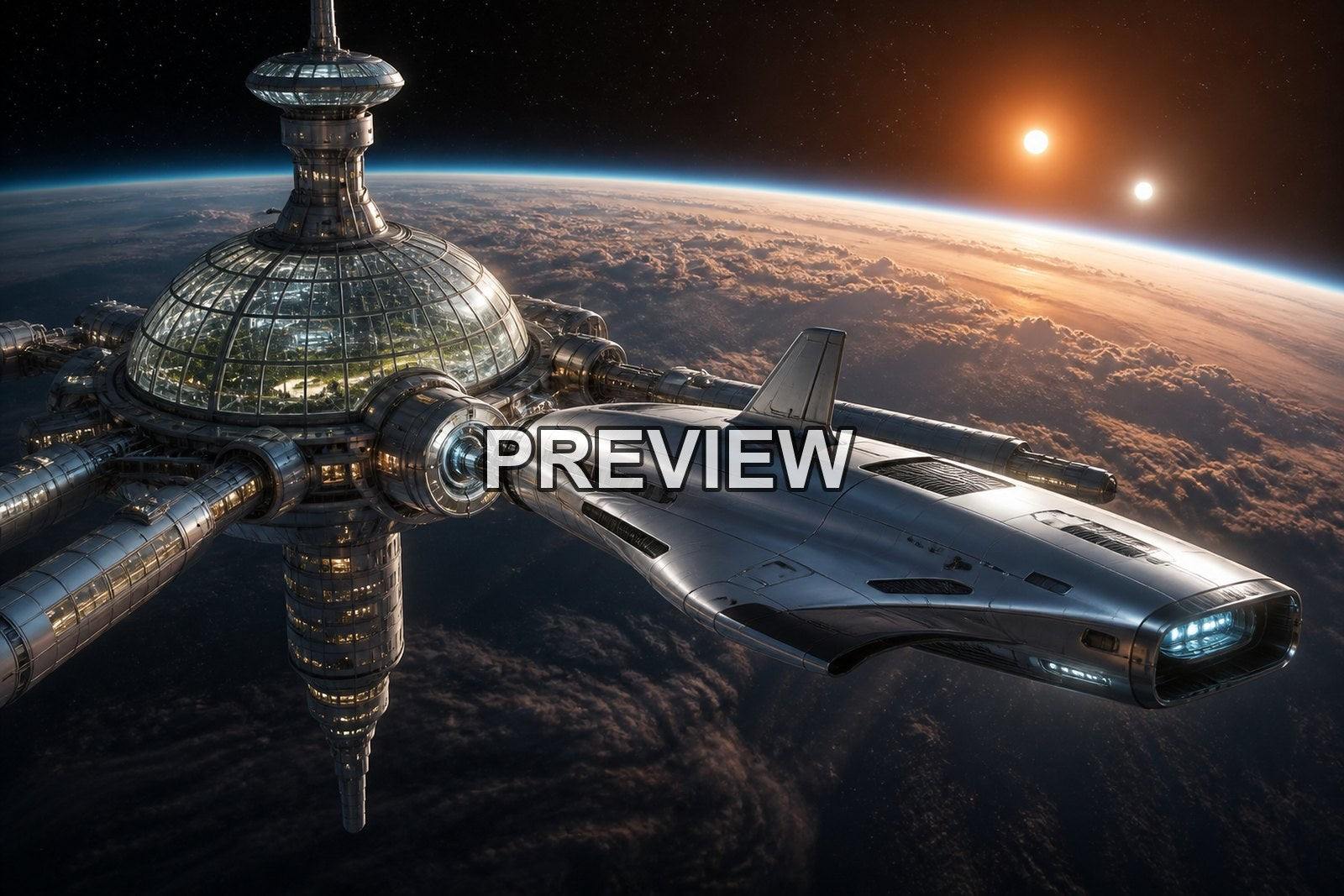 Spacecraft and Space Stations – 10 Desktop & Phone Wallpaper Bundle – preview 9