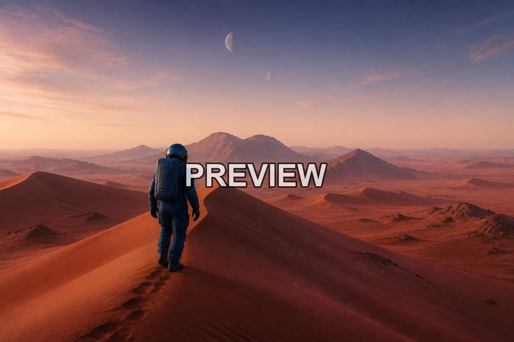 Astronauts on Fictional Planets – 10 Desktop & Phone Wallpaper Bundle – preview 3