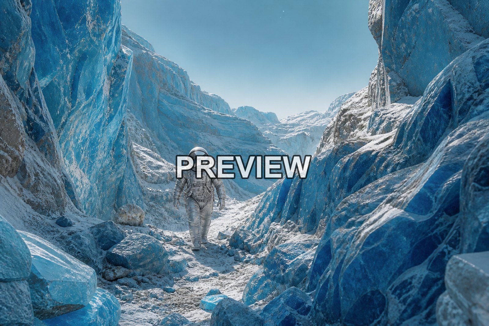Astronauts on Fictional Planets – 10 Desktop & Phone Wallpaper Bundle – preview 4