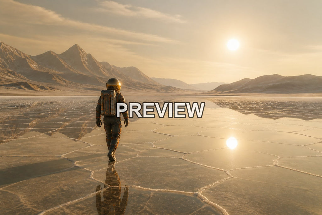 Astronauts on Fictional Planets – 10 Desktop & Phone Wallpaper Bundle – preview 6