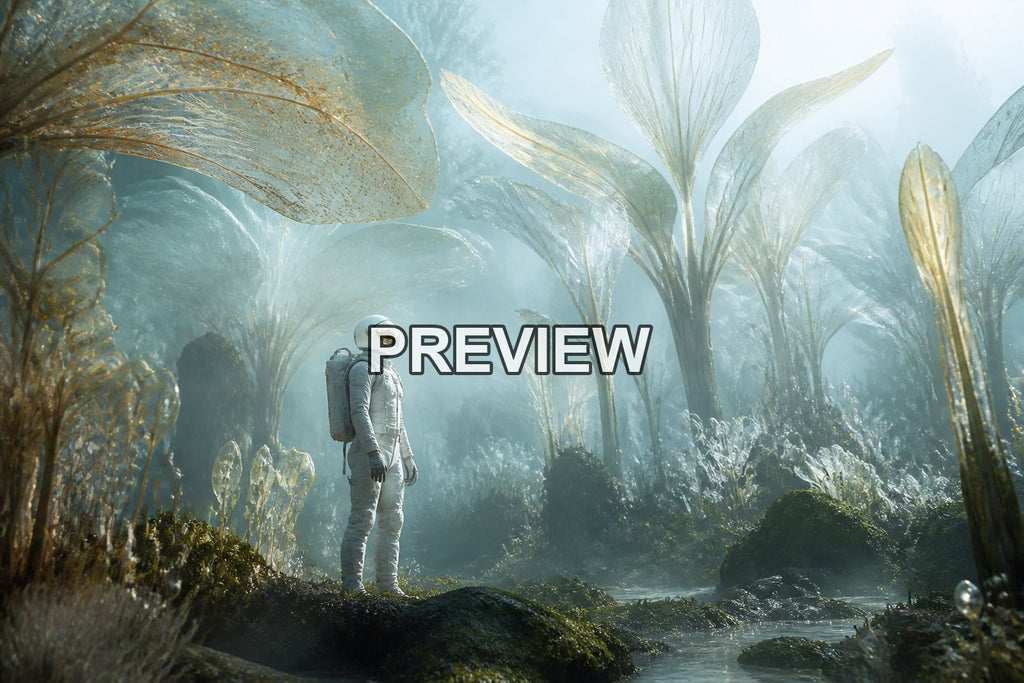 Astronauts on Fictional Planets – 10 Desktop & Phone Wallpaper Bundle – preview 7