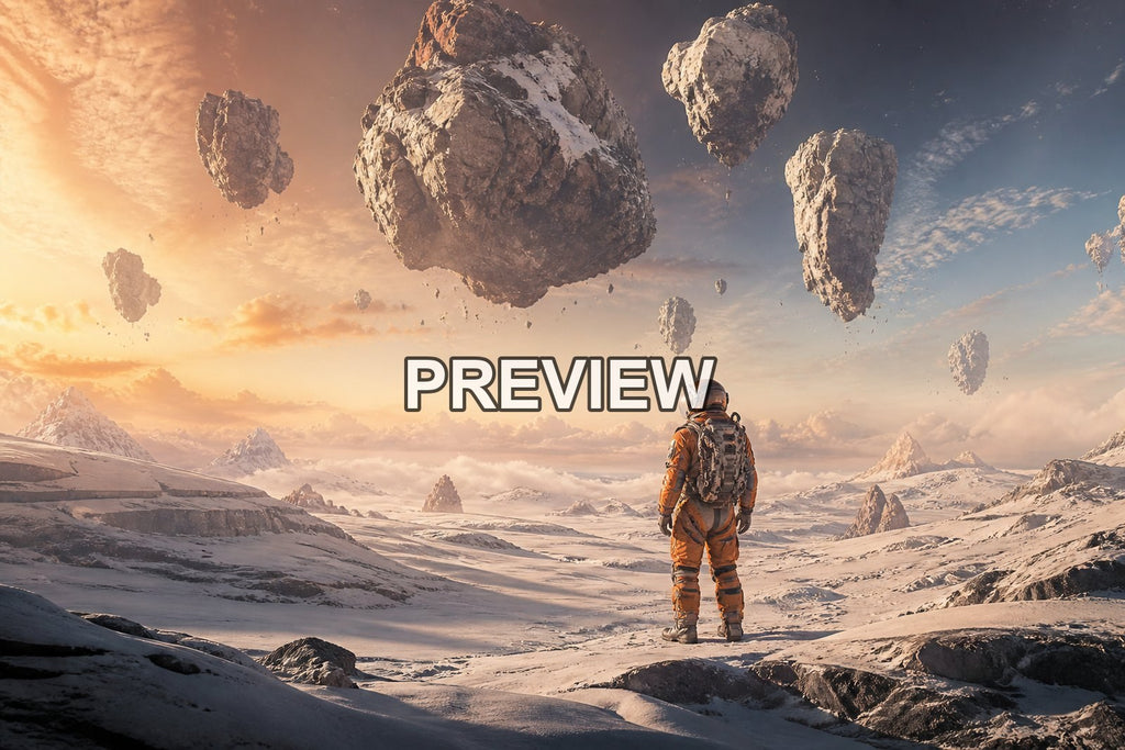 Astronauts on Fictional Planets – 10 Desktop & Phone Wallpaper Bundle – preview 8