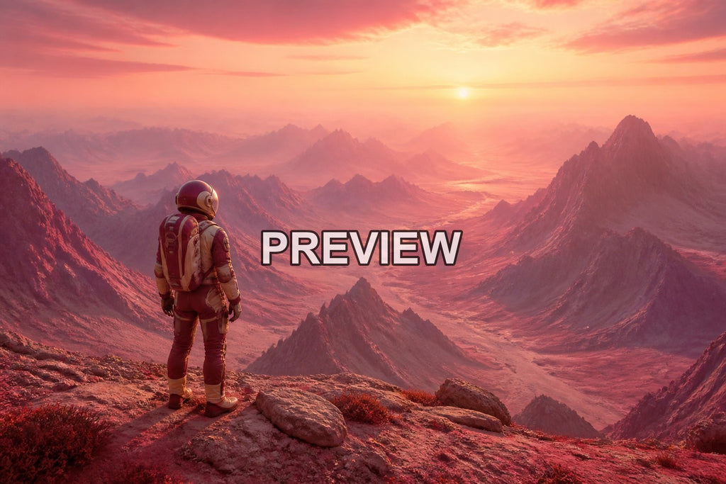 Astronauts on Fictional Planets – 10 Desktop & Phone Wallpaper Bundle – preview 10