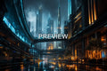 Futuristic Neon Cities – 10 Desktop & Phone Wallpaper Bundle – preview 1