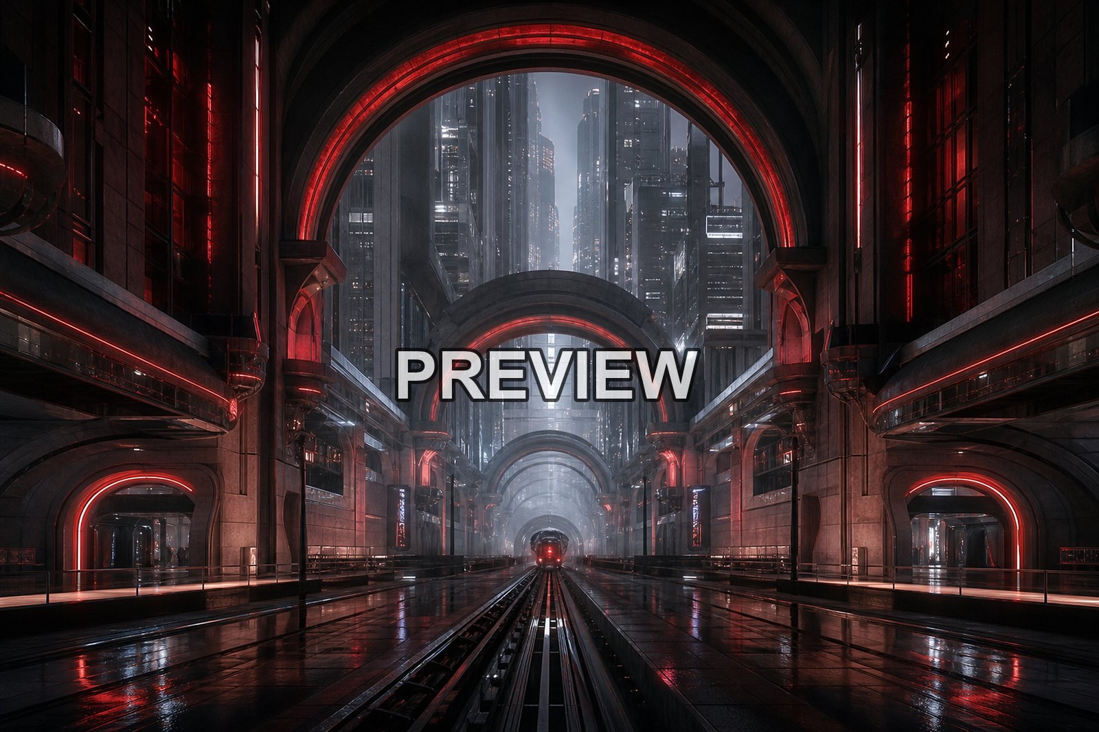 Futuristic Neon Cities – 10 Desktop & Phone Wallpaper Bundle – preview 8